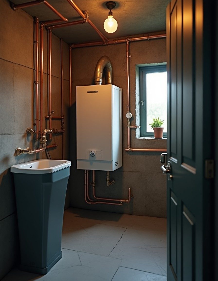 Kotłownia z nowym piecem gazowym i miedzianą instalacją — realizacja MKM Instal-Partner, Kraków